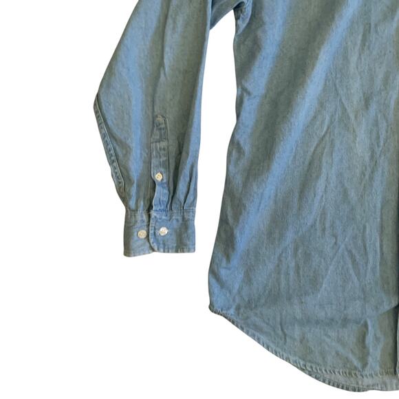 Planet Hollywood Prague Men's Size L Button Down Denim Jean VTG 1991 Shirt - Picture 14 of 16